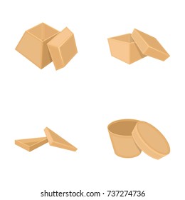 Case, shell, framework, and other web icon in cartoon style.Box, container, package, icons in set collection.