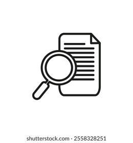 Case studies icon Symbol mark in Outline style