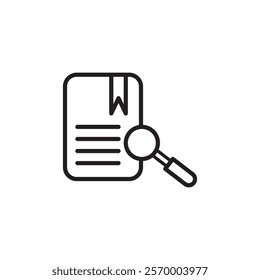 Case studies icon Vector flat thin line illustration