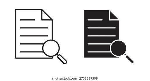 Iconos de casos de estudio. Iconos de contorno Vector colección. ilustraciones planas