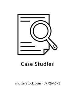 Case Studies Vector Line Icon 