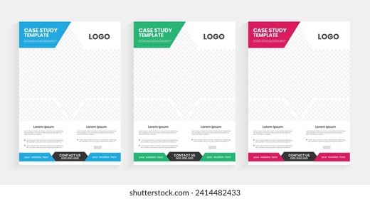 Case study a4 flyer design, Business marketing flyer design, Brand identity leaflet, poster, and handout template