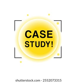 Case study banner symbol modern style bubble icon. vector element for web template.