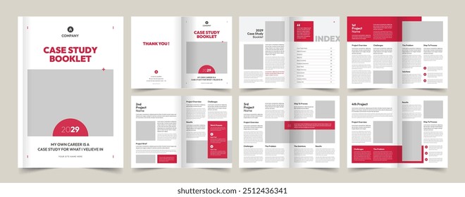 Folleto de estudio de caso Plantilla, diseño de estudio de caso, impresión