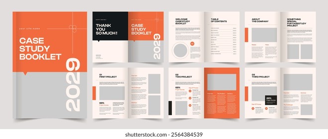 Case Study Brochure Template, Case Study Layout, Print Template, Company Brochure