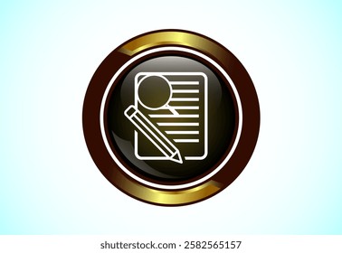 Case study button design illustration, research analysis, Suitable for mobile app, and website