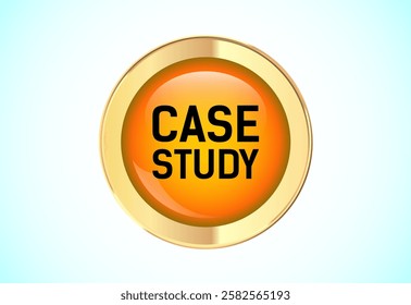 Case study button design illustration, research analysis, Suitable for mobile app, and website