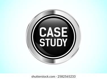 Case study button design illustration, research analysis, Suitable for mobile app, and website