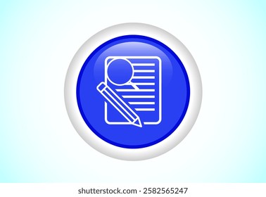 Case study button design illustration, research analysis, Suitable for mobile app, and website