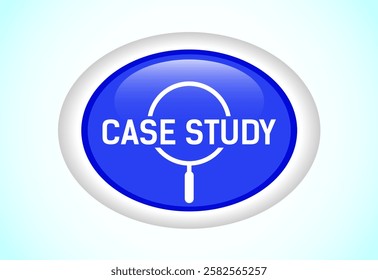 Case study button design illustration, research analysis, Suitable for mobile app, and website