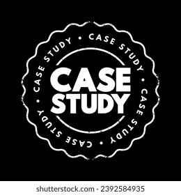 Case Study - detailed study of a specific subject, text concept stamp