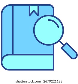 Ícone azul de Estudo de caso e resultados de caso