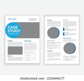 Case Study Flyer Design Business Case Study Booklet Layout, Double Side Flyer Template