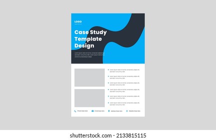 case study flyer design template. corporate case study design template. corporate business case study flyer poster design template.