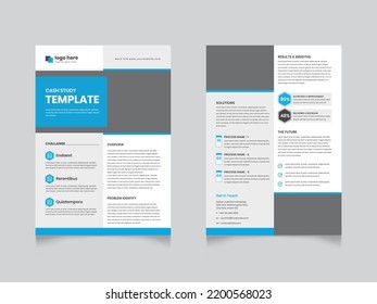 case study flyer design template bundle. case study cover poster leaflet 3 in 1 design. bundle, 3 in 1, a4 template, brochure design, cover, flyer, poster, print-ready