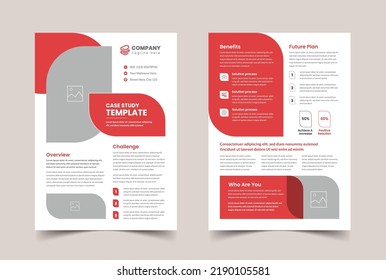 Case Study Flyer Template, Corporate Modern Business Double Side Flyer and Poster Template, print ready