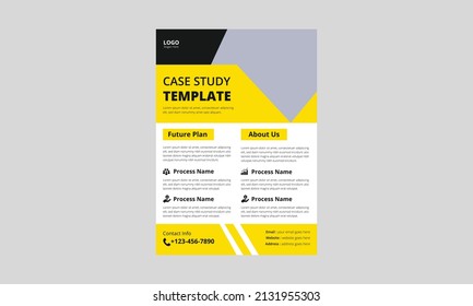 Case study flyer template design. Corporate Business Case Study Template. cover, leaflet, a4 size, flyer, print ready, brochure design