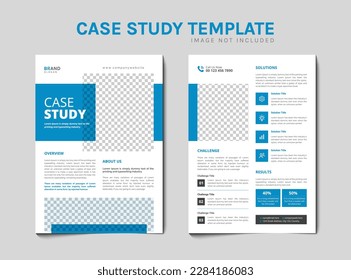 Case study flyer template design - Shutterstock ID 2284186083