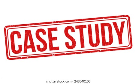 Case study grunge rubber stamp on white background, vector illustration