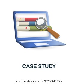 Case Study icon. 3d illustration from web development collection. Creative Case Study 3d icon for web design, templates, infographics and more