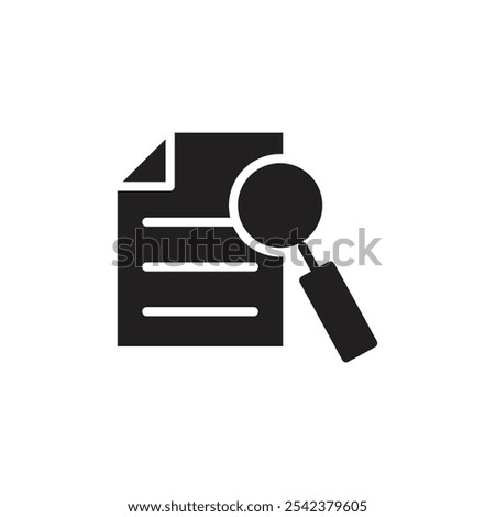 Case study icon Black and white outline vector