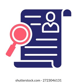 Icono de caso de estudio Color Relleno Estilo Ilustración vectorial