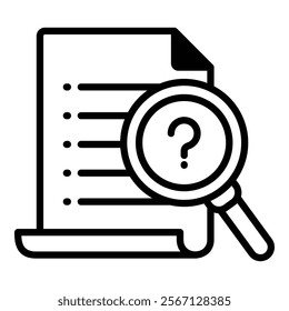 Case Study Icon Element For Design