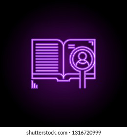 case study icon. Elements of Web development in neon style icons. Simple icon for websites, web design, mobile app, info graphics