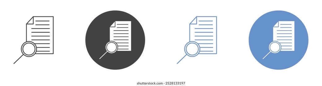 Case study icon Flat art in black and white isolated