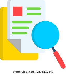 Case Study Icon Flat Vector Illustration