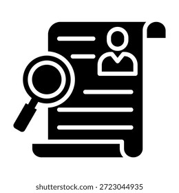 Case Study Icon Glyph Style Vector Illustration