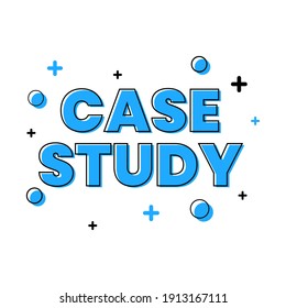 Case Study Icon Label Design Vector