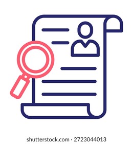Case Study Icon Line Color Style Vector Illustration