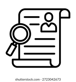 Case Study Icon Line Style Vector Illustration