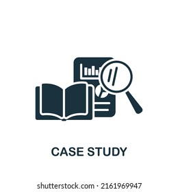 Case Study icon. Monochrome simple Web Development icon for templates, web design and infographics