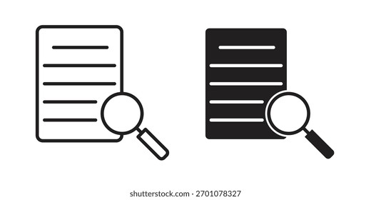 Case study icon outline concept symbol with editable stroke on white