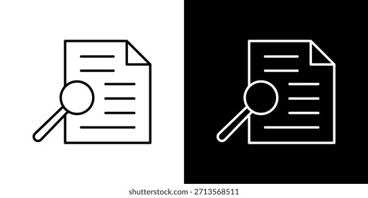 Pictograma do ícone de estudo de caso sobre fundo branco traço editável.