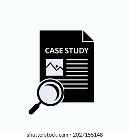Case Study Icon. Real Research Symbol  - Vector.