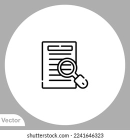 Vector de signo de icono de caso de estudio,Símbolo, ilustración de logotipo para web y móvil