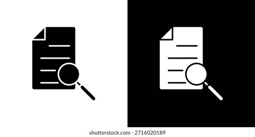 Case study icon, silhouette pictogram. black icon set