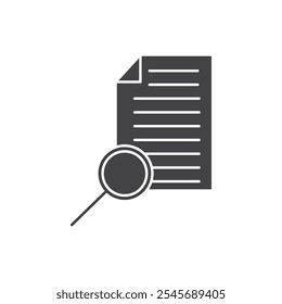 Case study icon Symbol mark in filled style