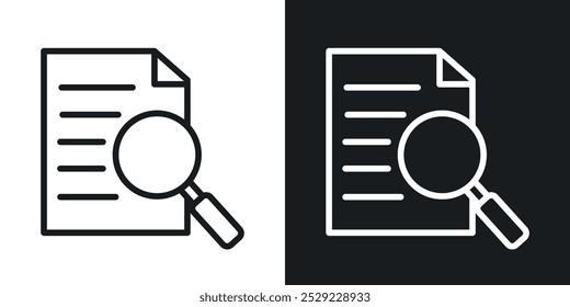 Case study icon in Thin line black color. flat simple vector symbols illustration.