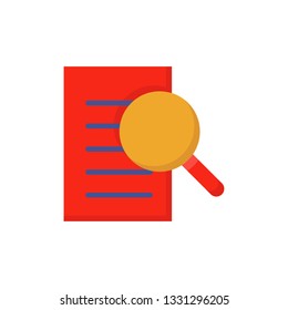 case study icon vector flat style