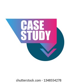 case study - label,tag,sign,sticker. case study speech bubble