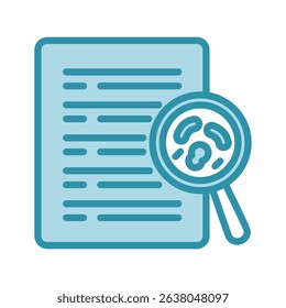Case Study mini illustration dual tone color icon, use for research and development, education, industry, UI, UX kit, app and web development, digital or print.