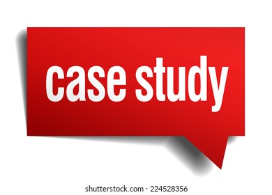 Case Study Red 3d Realistic Paper Speech Bubble