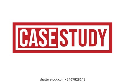 Case Study red rubber stamp vector design.