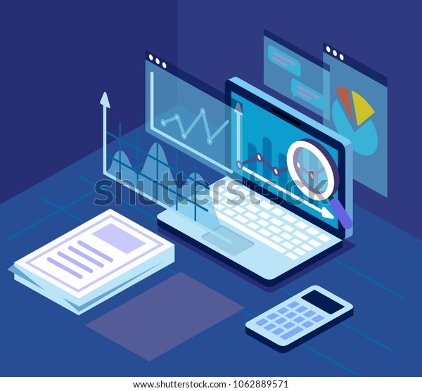 Case Study Research Concept Pc On Stock Vector (Royalty Free ...