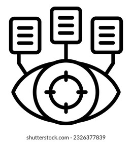 Case study research icon outline vector. Data success. Analysis paper