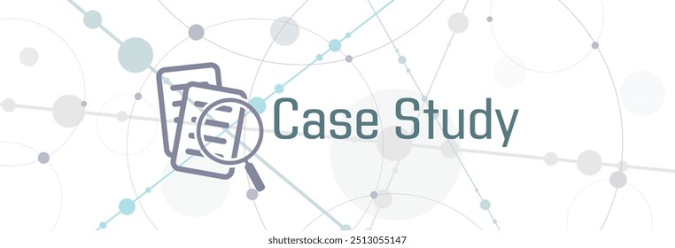 case study sign on white background